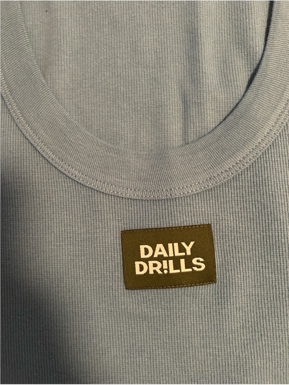 Daily Drills Logo Ribbed Tank in Malibu-Size M/L-NWOT - Picture 3 of 6